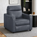 Orlin 34 Faux Leather Power Reclining Chair With Curved Track Arms