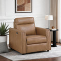 Orlin 34 Faux Leather Power Reclining Chair With Rounded Track Arms