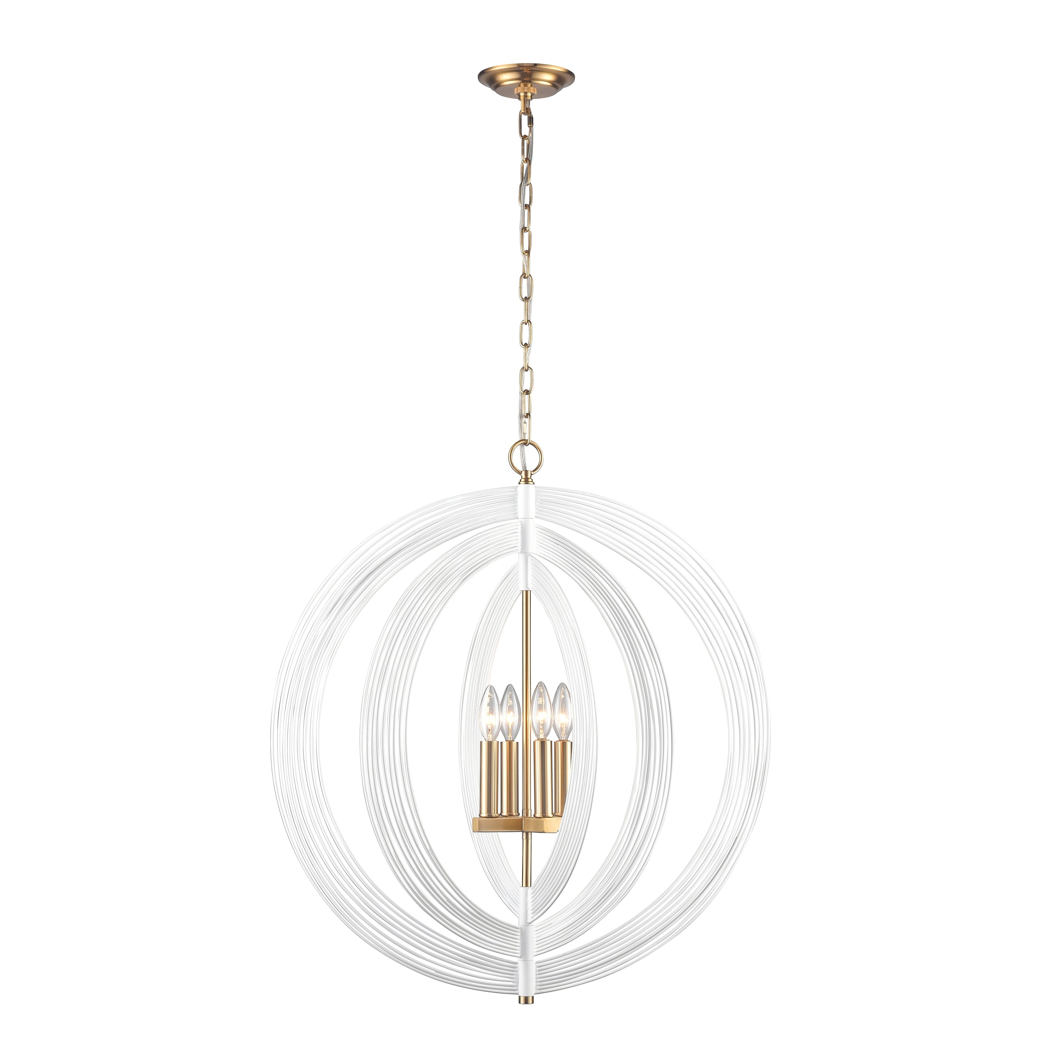 Orme 27 Inch Wide 4 Light Pendant In Black 27In W X 27In D X 30In H
