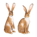 Ornamental Hares Set Of 2