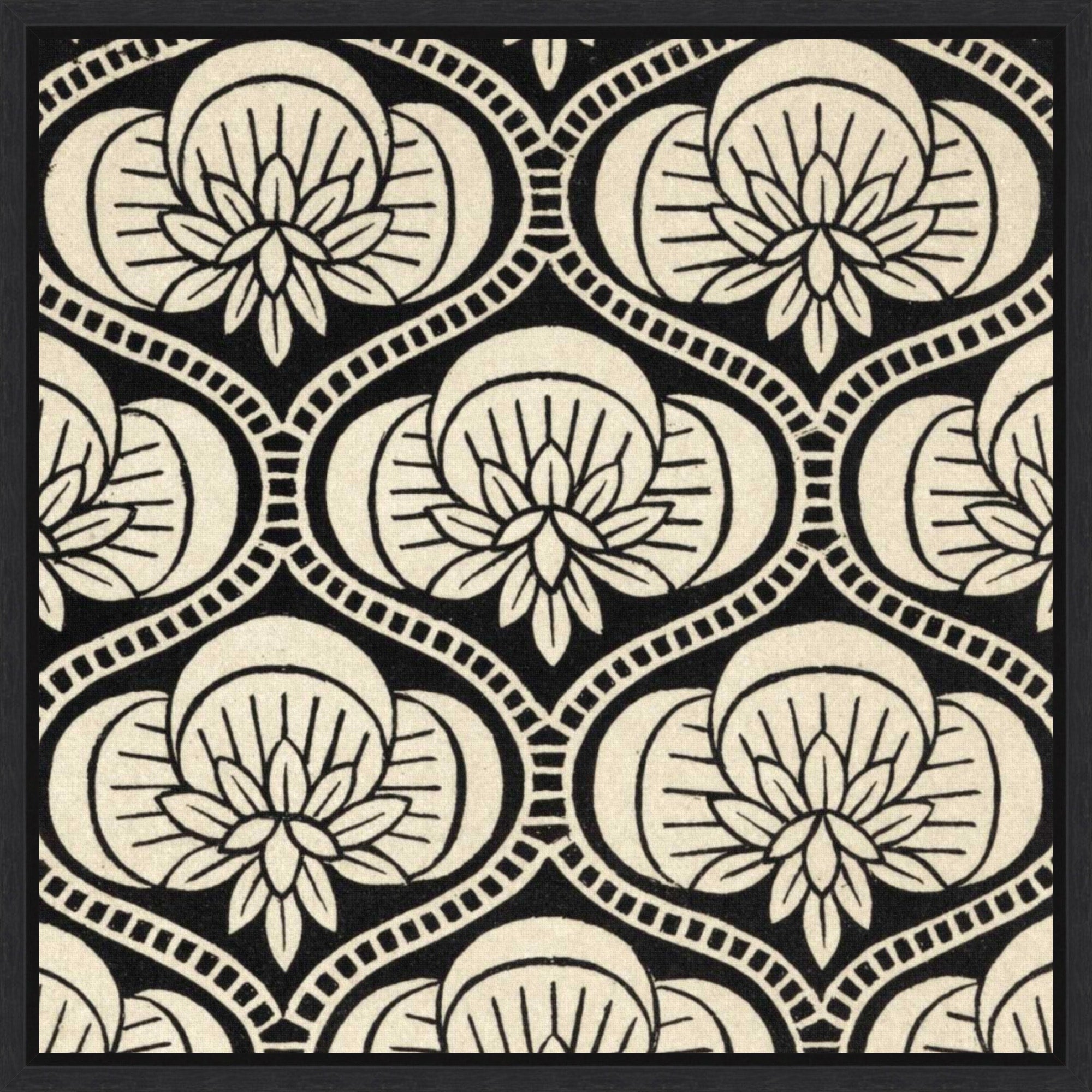 Ornamental Tile Motif No. 1 By Vision Studio 22 X 22 In. Framed Canvas Wall Art Print