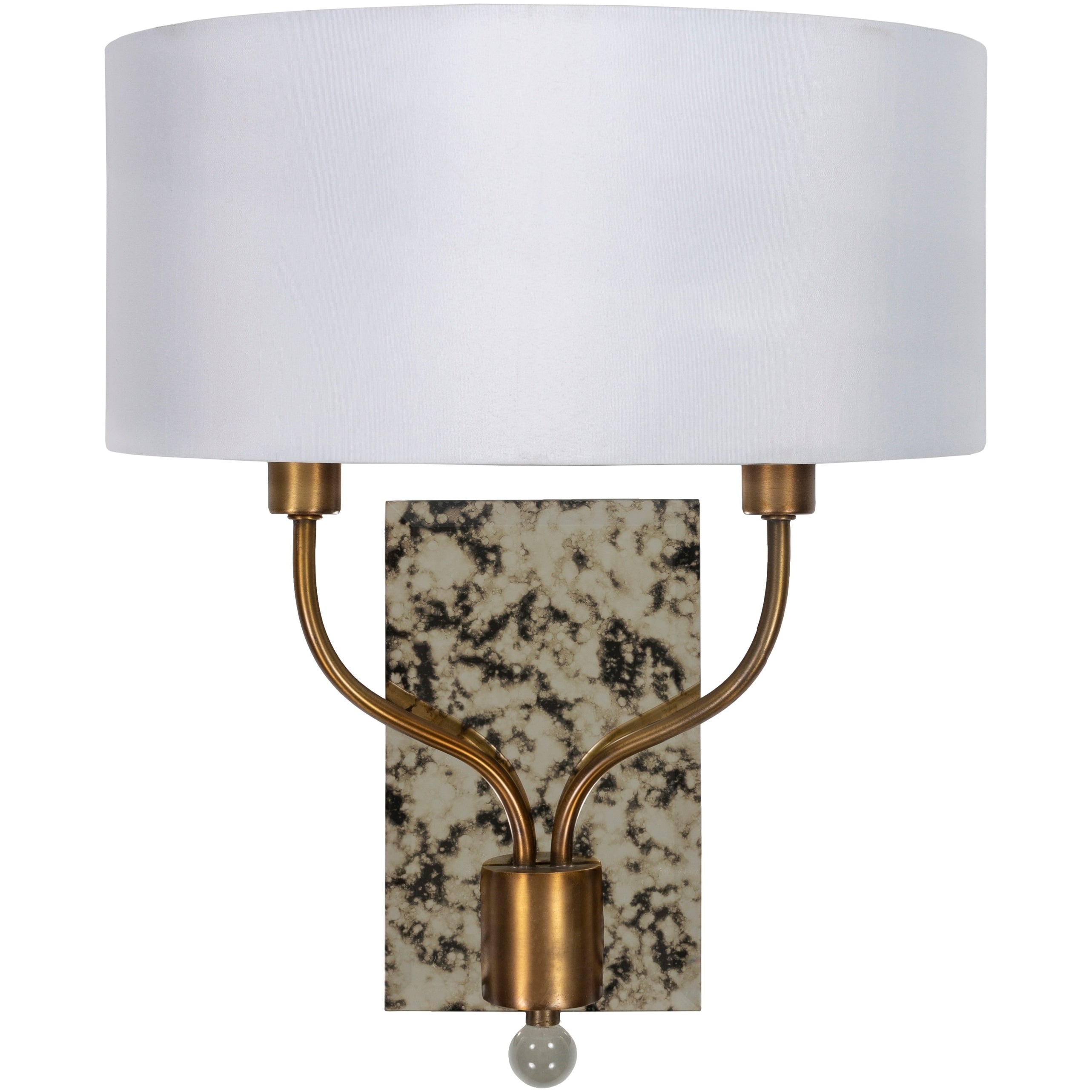 Ortley Glam Mercury Glass 2 Light Wall Sconce 8 H X 4.5 W X 1.38 D