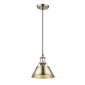 Orwell Ab Mini Pendant 10 Inches In Aged Brass With Aged Brass Shade