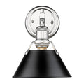 Orwell Ch 1 Light Bath Vanity In Chrome With Black Shade