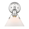 Orwell Ch 1 Light Bath Vanity In Chrome With Opal Glass Shade