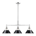 Orwell Black Chrome Steel Linear Pendant Light