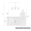 Golden Lighting Orwell Chrome Navy Steel Glass Linear Pendant Light