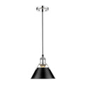 Orwell Ch Mini Pendant 7 In Chrome With Black Shade