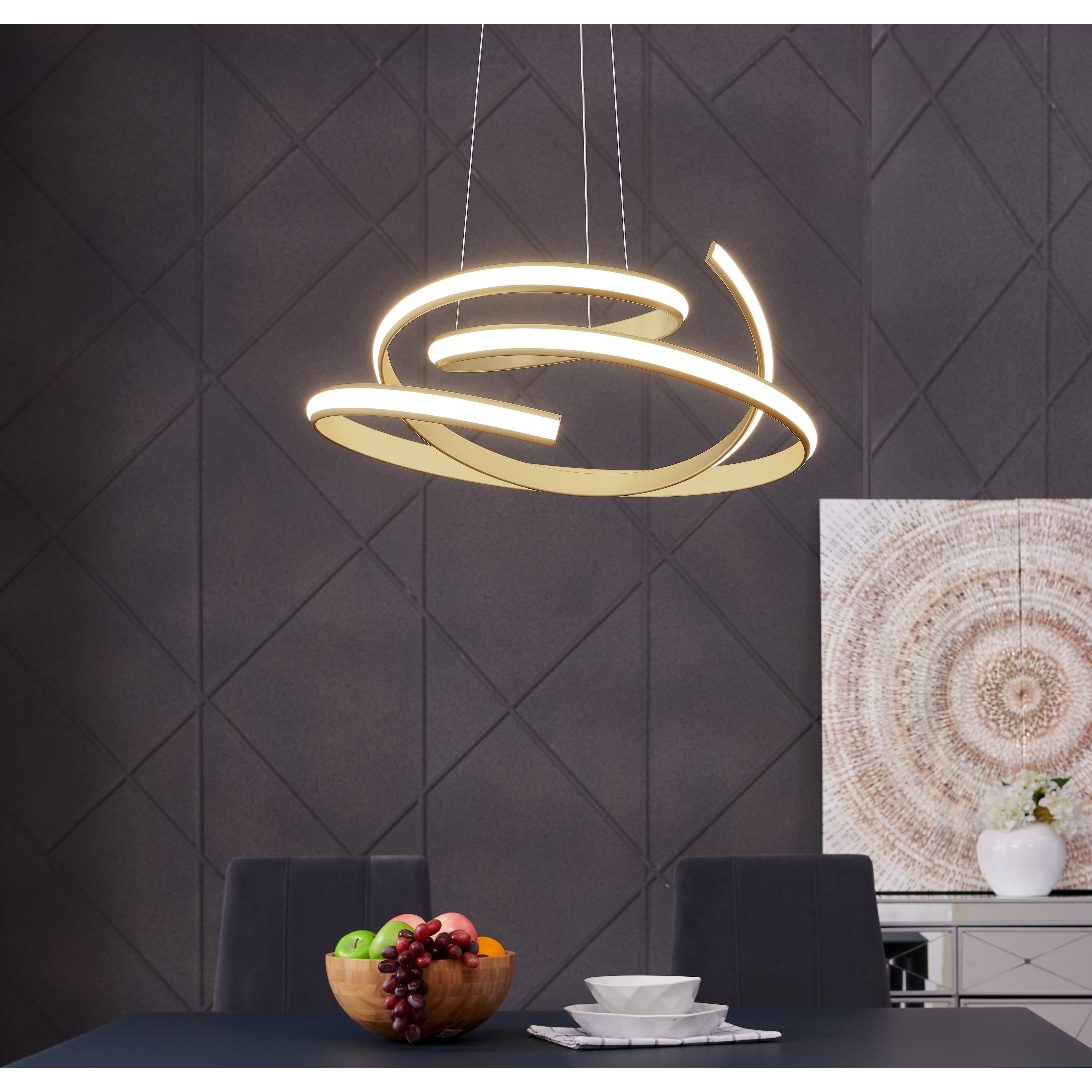 Oslo Led Chandelier Silver