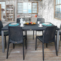 Oslo Family Rattan Dinning Table With Aluminum Legs