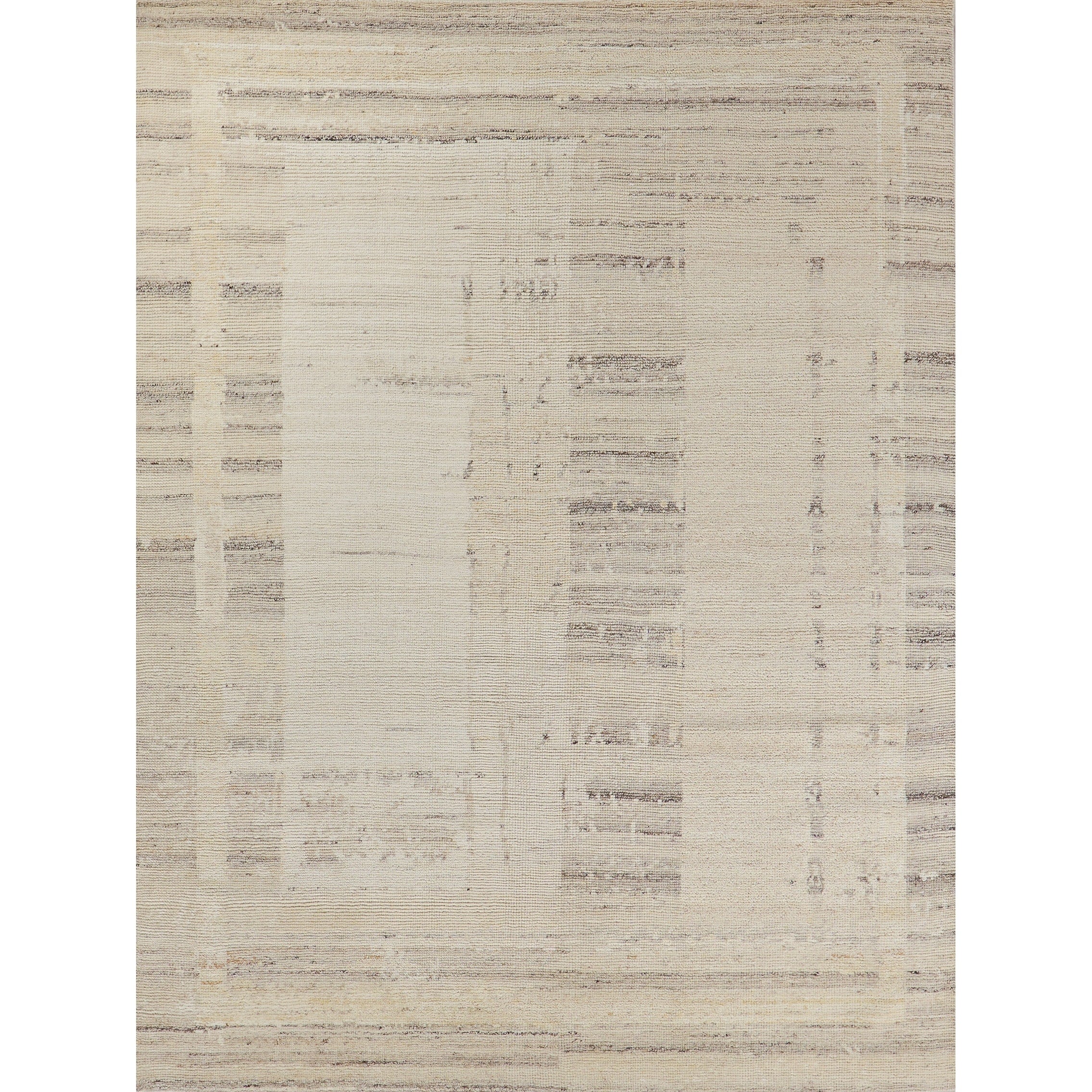 Oslo Hand Knotted Ghazni Wool Silver Ivory Area Rug