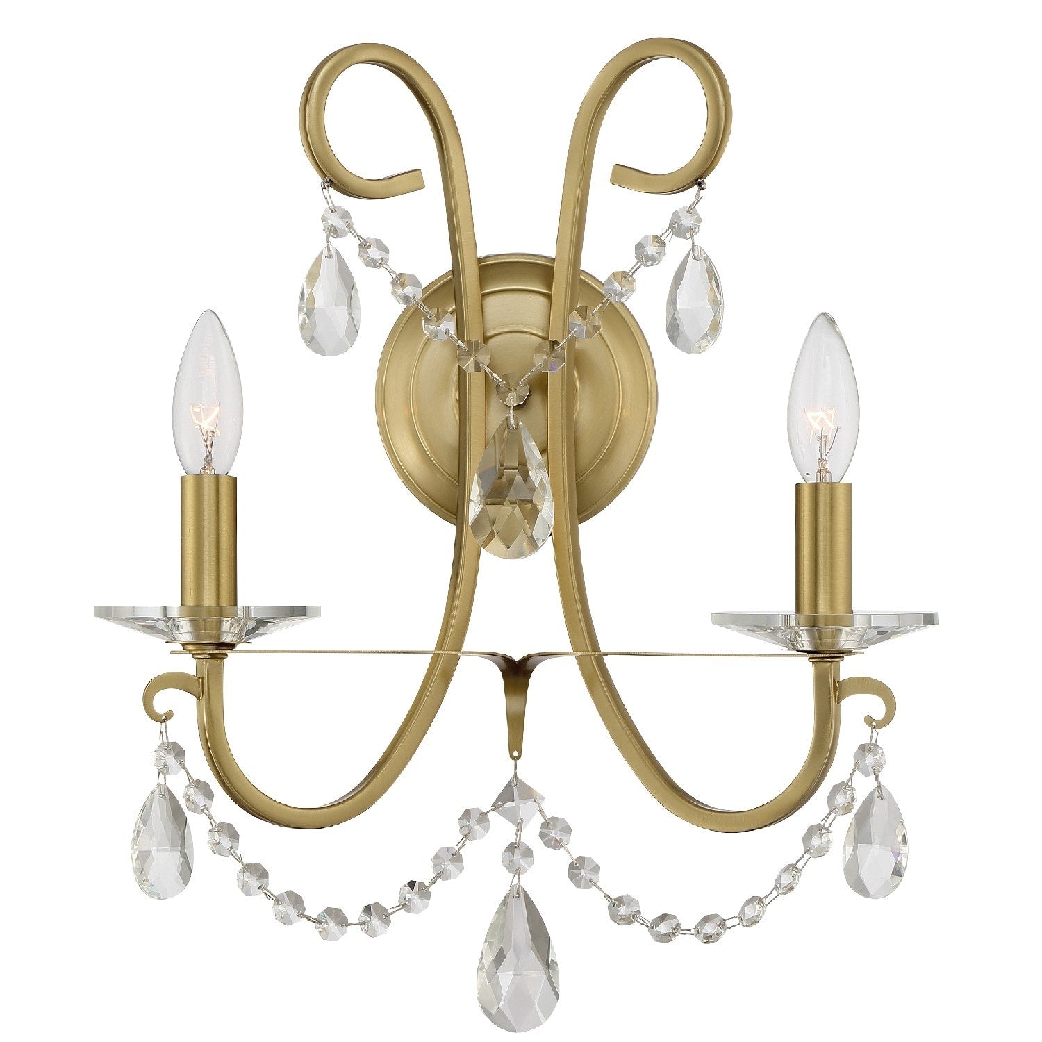 Othello 2 Light Vibrant Gold Wall Mount 14 W X 16 H X 6 D