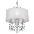 3 Light Chrome Swarovski Spectra Crystal Mini Chandelier Chrome
