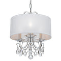 3 Light Chrome Swarovski Strass Crystal Mini Chandelier Polished Chrome