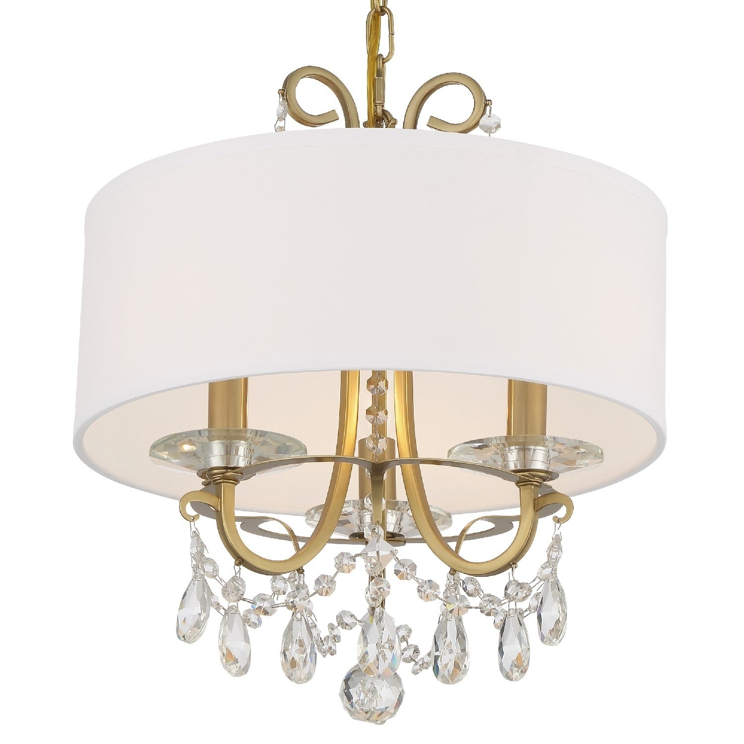 Othello 3 Light Vibrant Gold Chandelier 15 W X 15 H