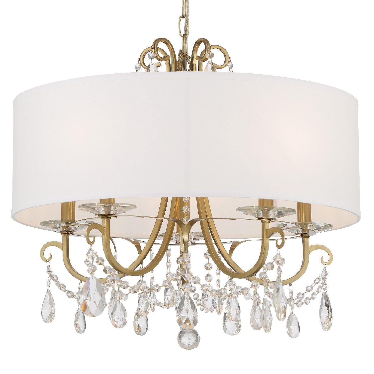 Othello 5 Light Vibrant Gold Chandelier 24 W X 21 H