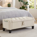 Ottoman With Storage Storage Ottoman Bench With Safety Hinge 350 Lbs Weight Upholstered Entryway Bench With Seating