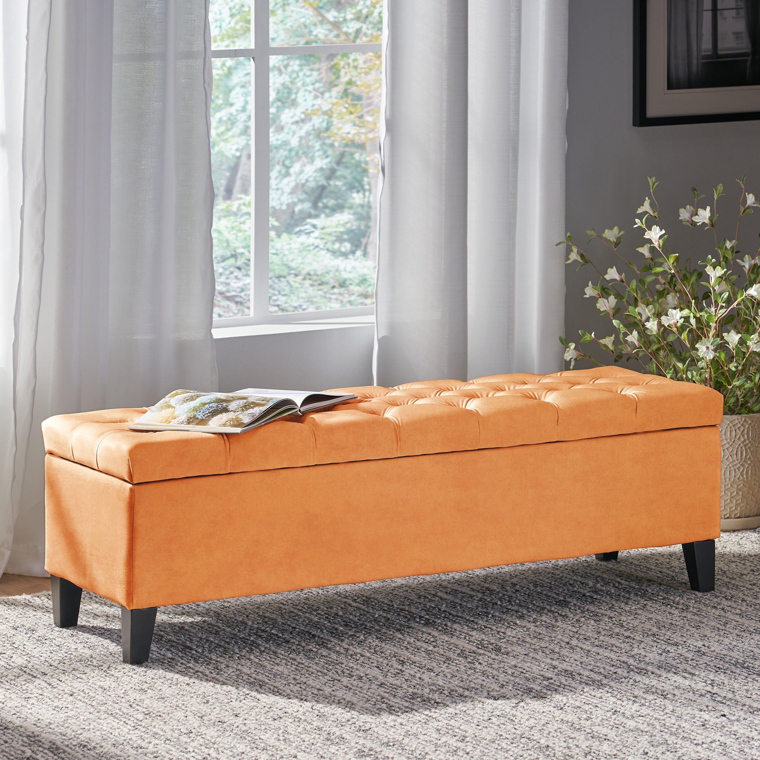 Ottomans Featuring Deep Button Tufting And Beautifully Rolled Arms