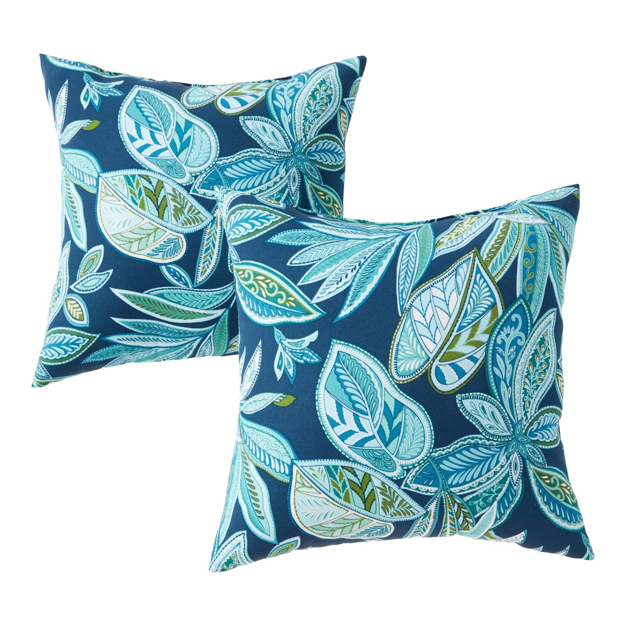 Havenside Home Christiansen Painted Paisley 17 Inch Outdoor Accent Pillow Set Of 2