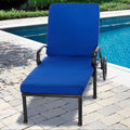 Indoor Outdoor 21 Wide Chaise Lounge Cushion With Sunbrella Fabric Solid Bright