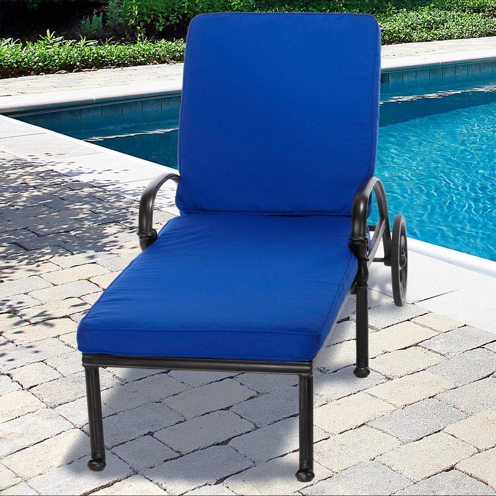 Indoor Outdoor 21 Wide Chaise Lounge Cushion With Sunbrella Fabric Solid Bright
