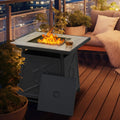 Nuu Garden 30 In. Steel Fire Pit Table With Cover
