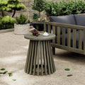 Outdoor Acacia Wood Patio Side Table