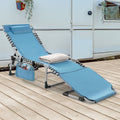 Nuu Garden Outdoor Cast Aluminum Chaise Lounge In White Grey