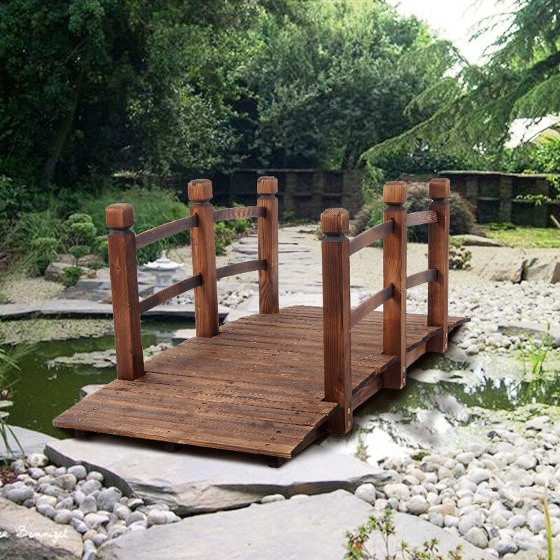59 Arch Bridge Small Wooden Bridge Courtyard Outdoor Anticorrosive