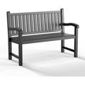 Outdoor Bench Weatherproof Garden Bench With Ergonomic Design 2 Person Resin Bench For Porch Deck Patio Outdoor Garden