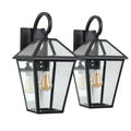 Outdoor Black Lantern Sconce Light 2 Pack 2 Pack