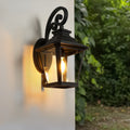 Outdoor Black Wall Lantern Sconce Light 1 Light