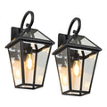 Outdoor Black Wall Lantern Sconce Light
