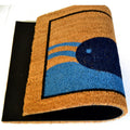 Outdoor Blue Black Blue Beach Whale Doormat