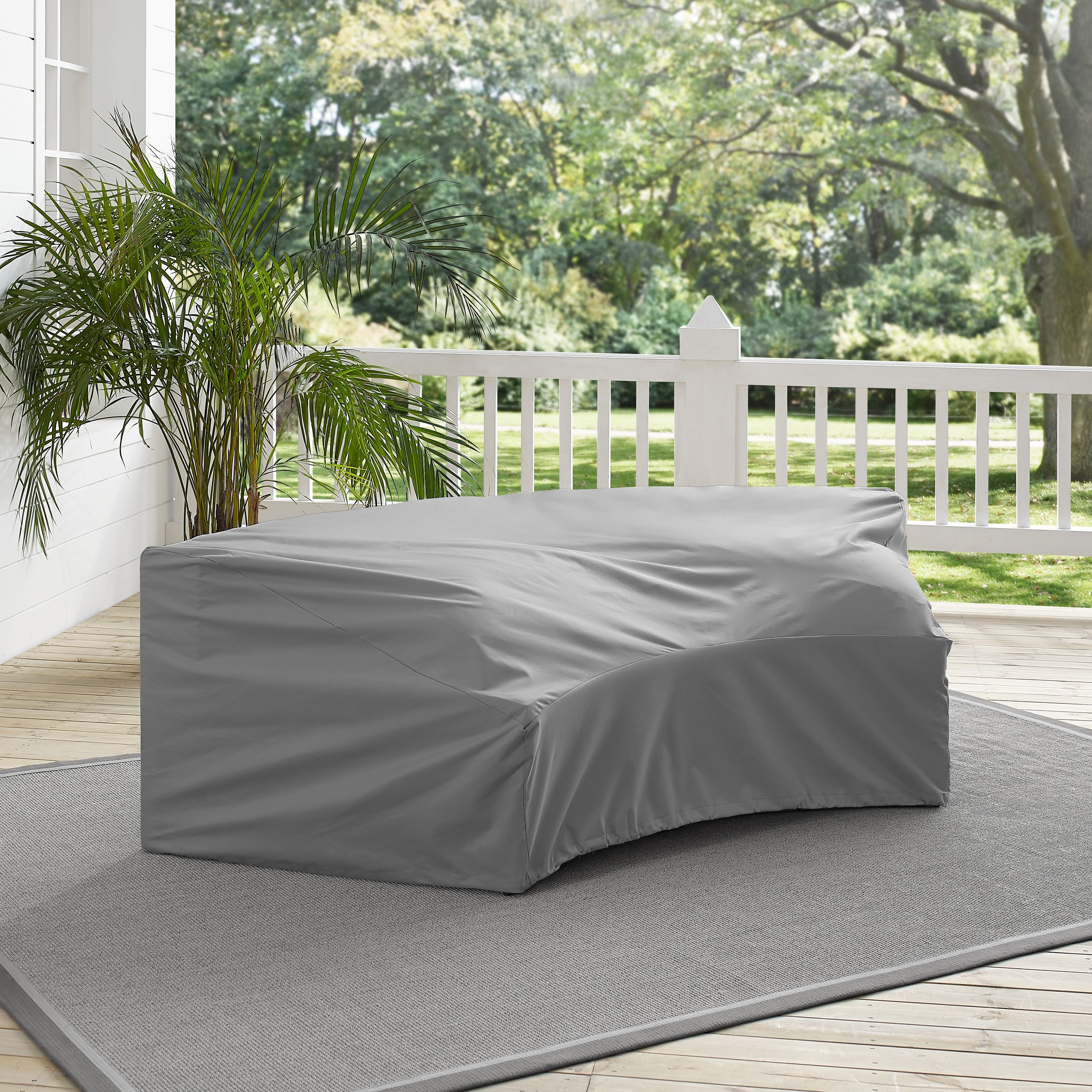 Outdoor Catalina Round Sectional Furniture Cover 82.68 W X 31.5 D X 26 H