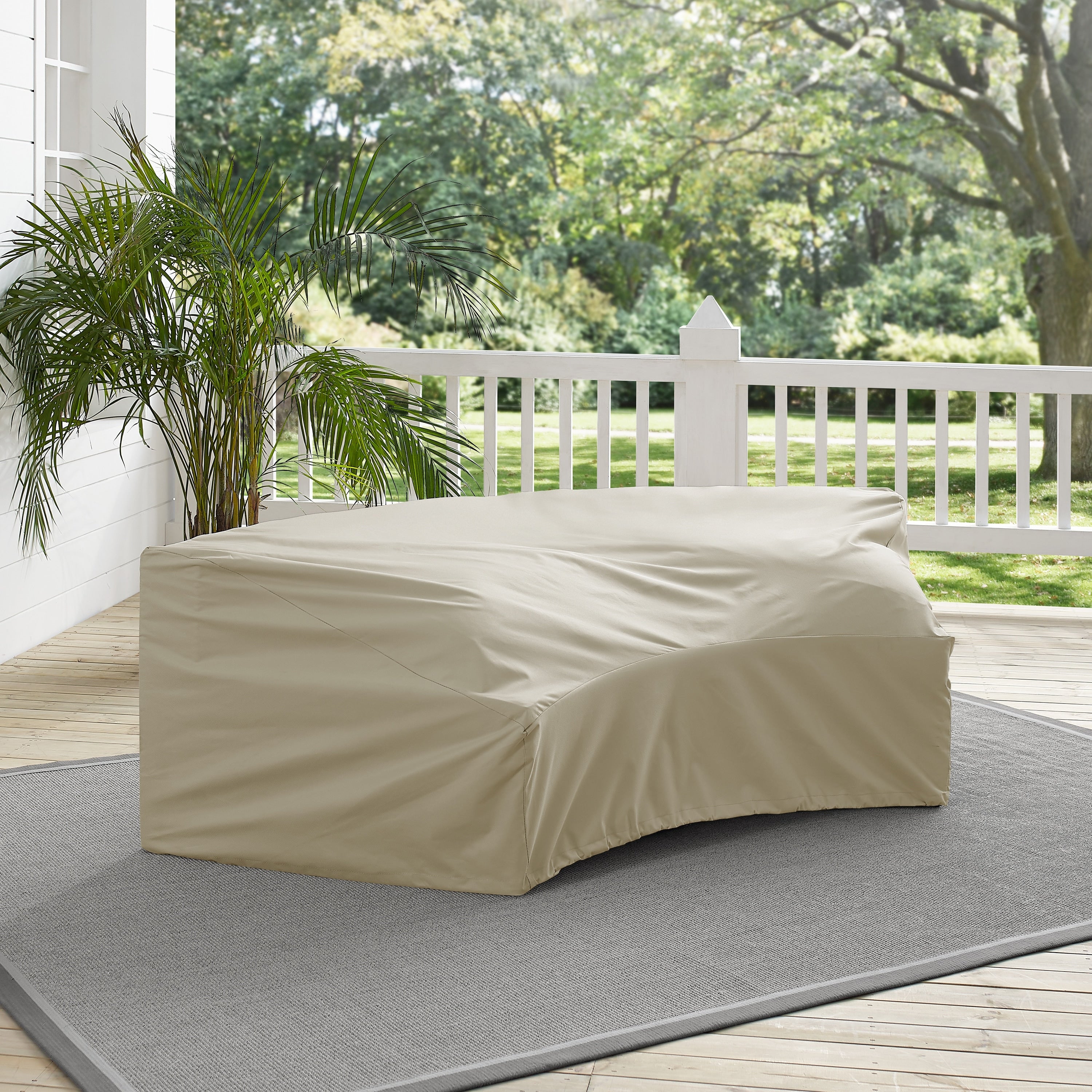 Outdoor Catalina Round Sectional Furniture Cover 82.68 W X 31.5 D X 26 H