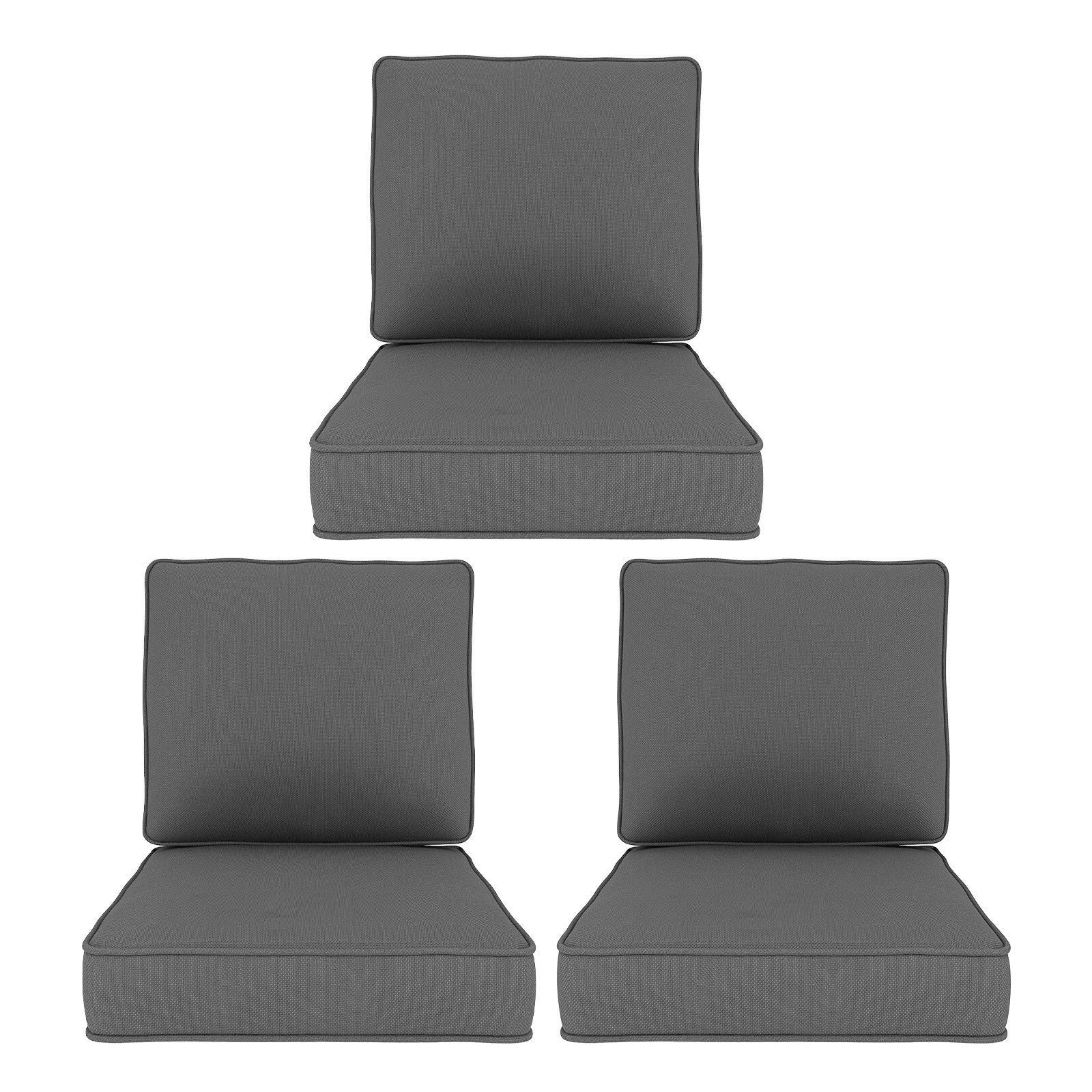 Outdoor Chair Cushions For Dining Chairs 24 X23 X4 Set Of 3