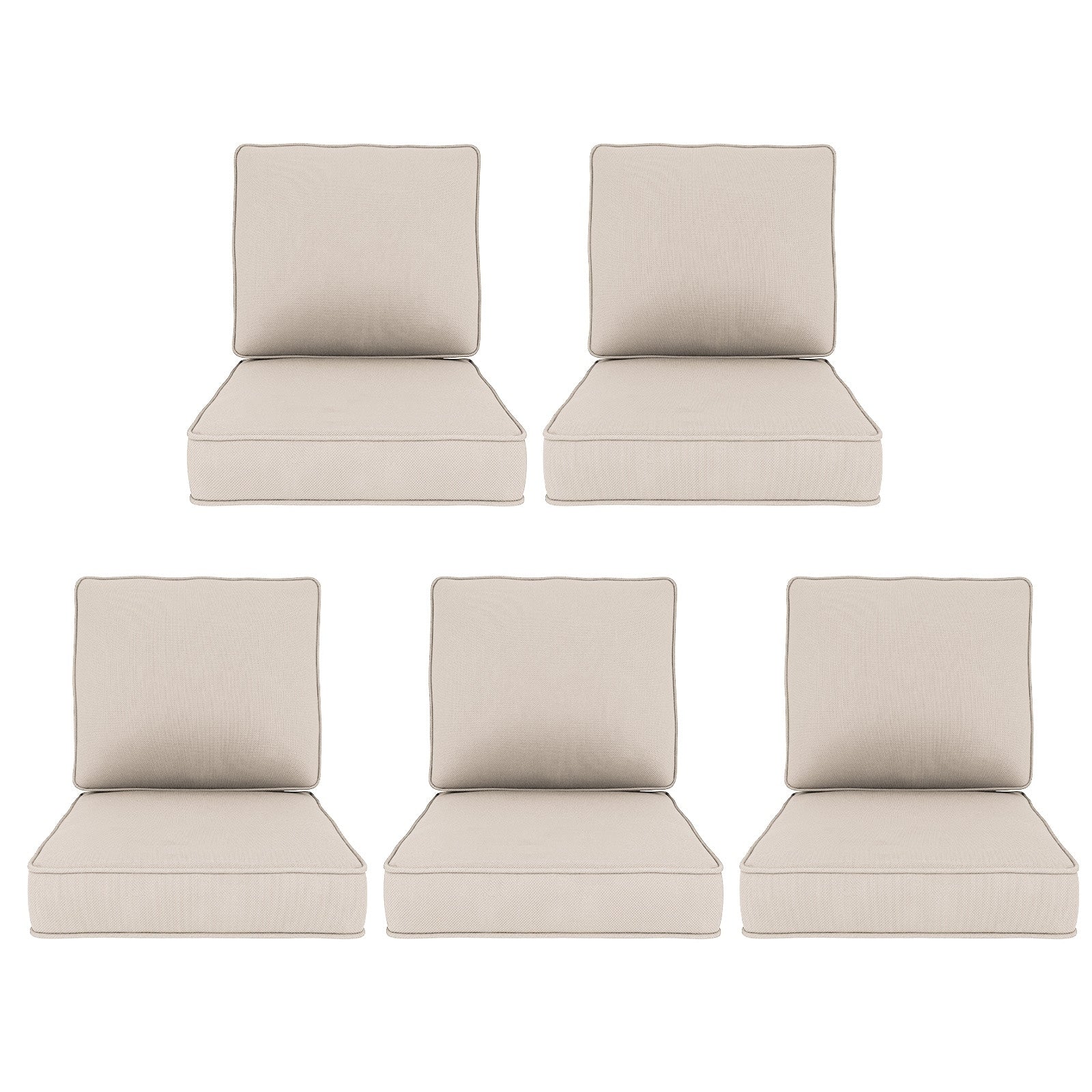 Outdoor Chair Cushions For Dining Chairs 24 X23 X4 Set Of 5