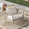 Outdoor Chair Lounge Chair With Cushion Club Chair Padded Chair Reading Chair Accent Chair With Wood Frame