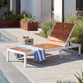Outdoor Chaise Lounges Pool Lounge Chairs Outdoor Daybed Recliner With Adjustable Backrest For Patio Poolside Or Beach