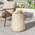 Outdoor Cleme Carved Side Table Gold 18.19