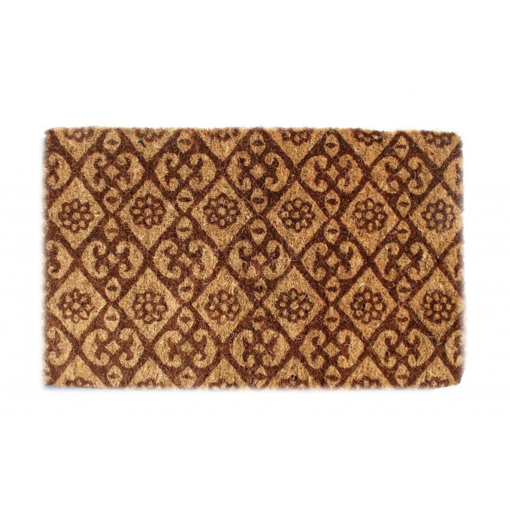 Outdoor Coconut Fiber Floral Door Mat 26 X 16 26 X 16