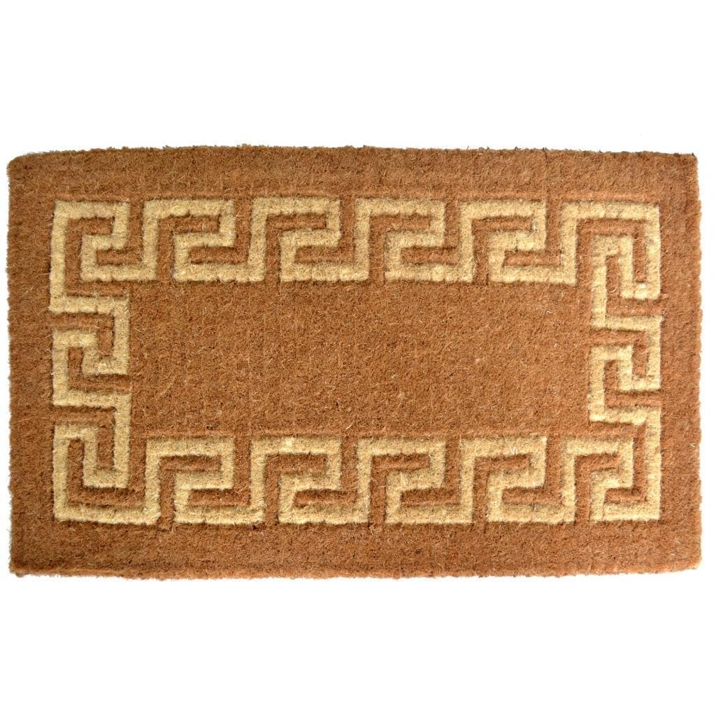 Outdoor Coconut Fiber Greek Key Door Mat 26 X 16