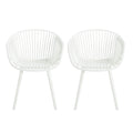 Outdoor Dining Chairs Set Of 2 Patio Chairs White Reading Chair Accent Chair Reception Chair Side Chair