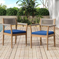 Outdoor Dining Chairs Set Of 2 Side Chair With Wood Frame Leisure Chair Reception Chair Coffee Chair