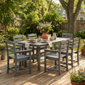 Outdoor Dining Set Patio Table Chairs All Weather Patio Furniture Set With Umbrella Hole