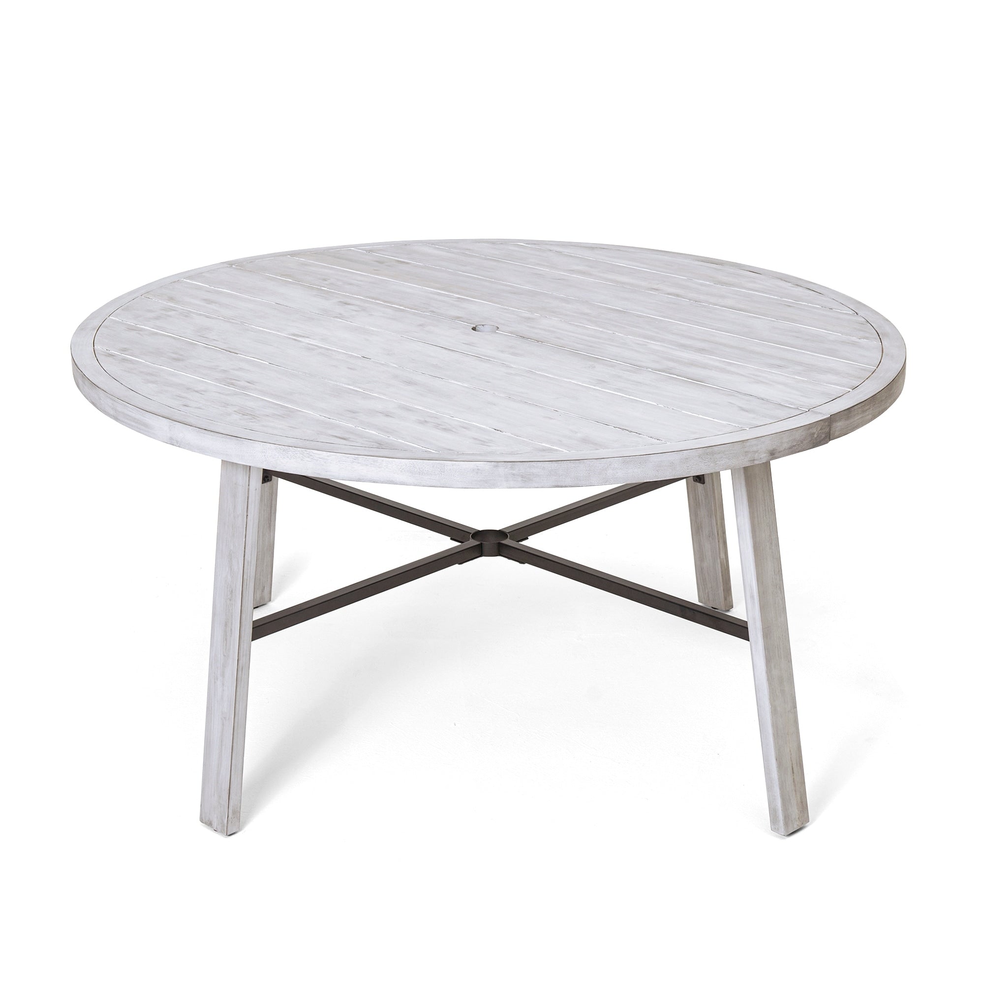 Outdoor Dinning Table With An Umbrella Hole For Patio Backyard Garden