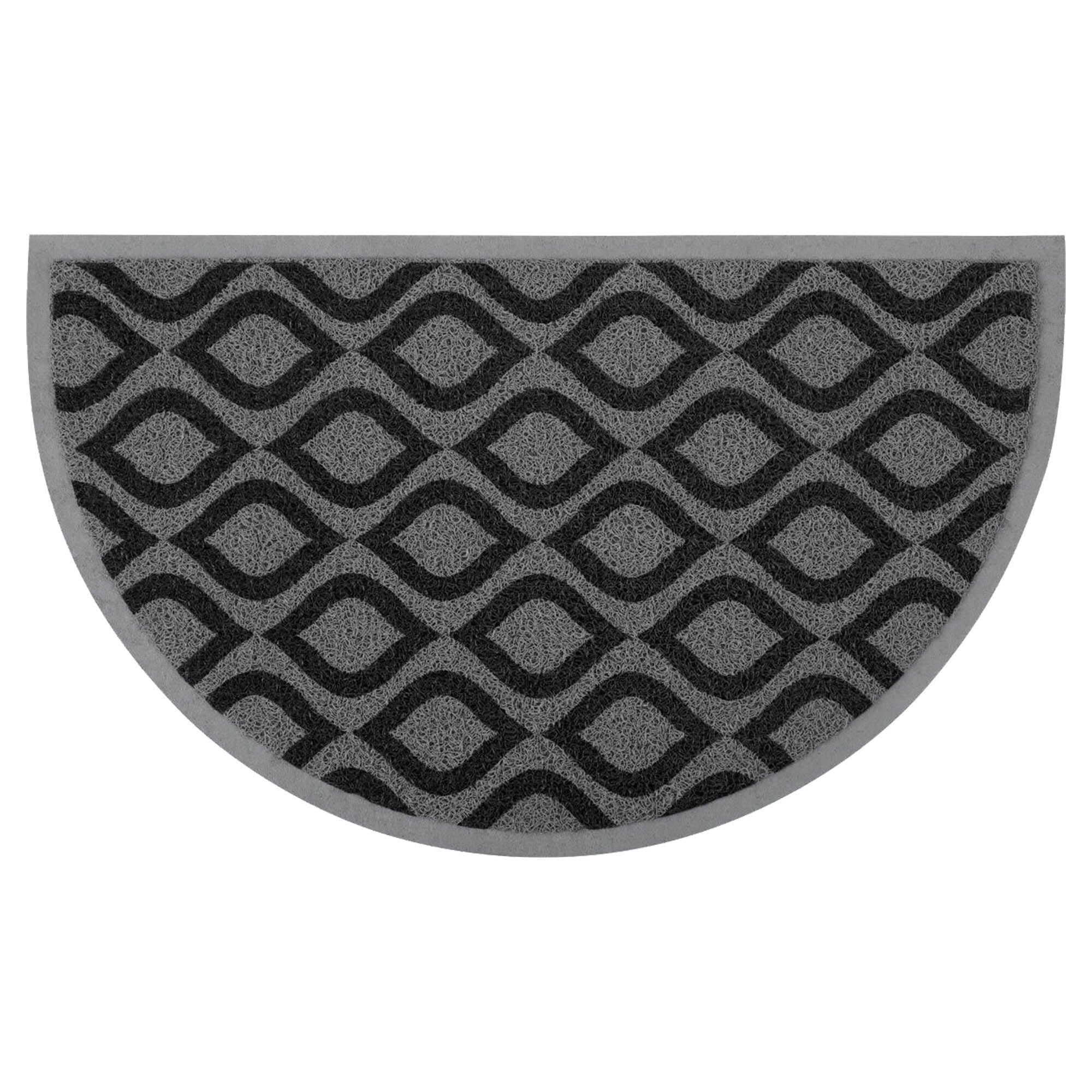 Outdoor Half Round Front Door Mat Embossed