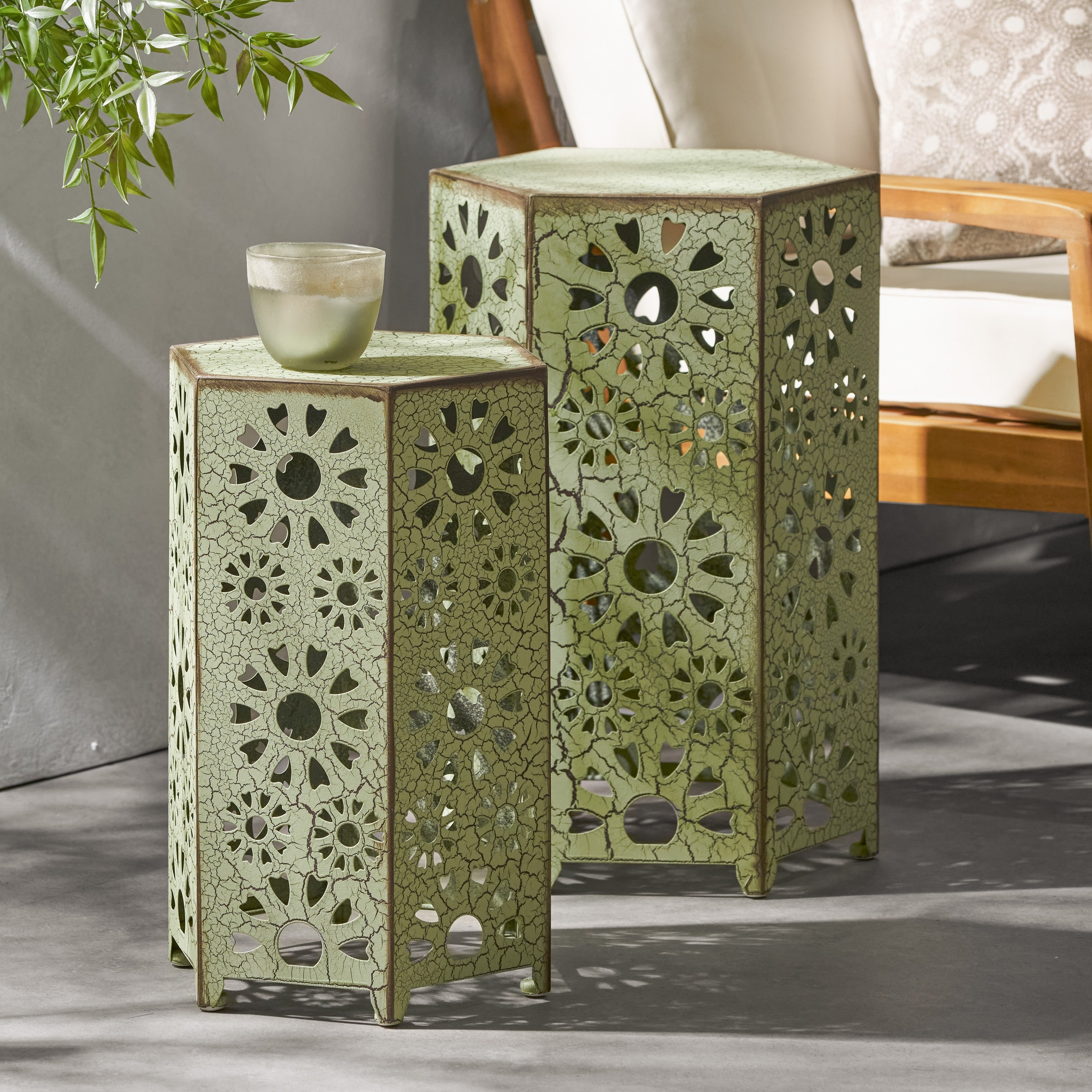 Outdoor Eliana Side Table 2 Pcs 9.92
