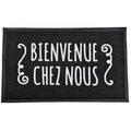 Evideco Outdoor Printed Front Door Mat French Bienvenue Chez Nous Pvc Rug 30X18 Inch Black